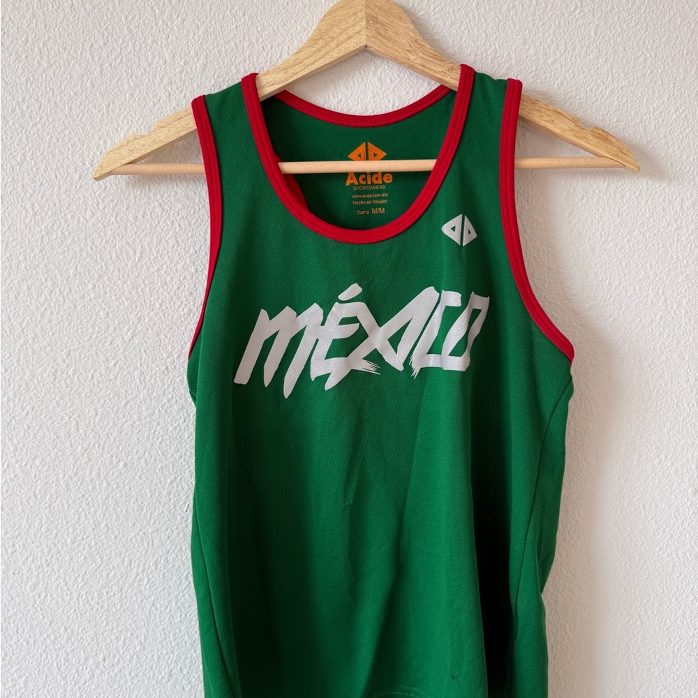 Green and Red Acide México Tank Top